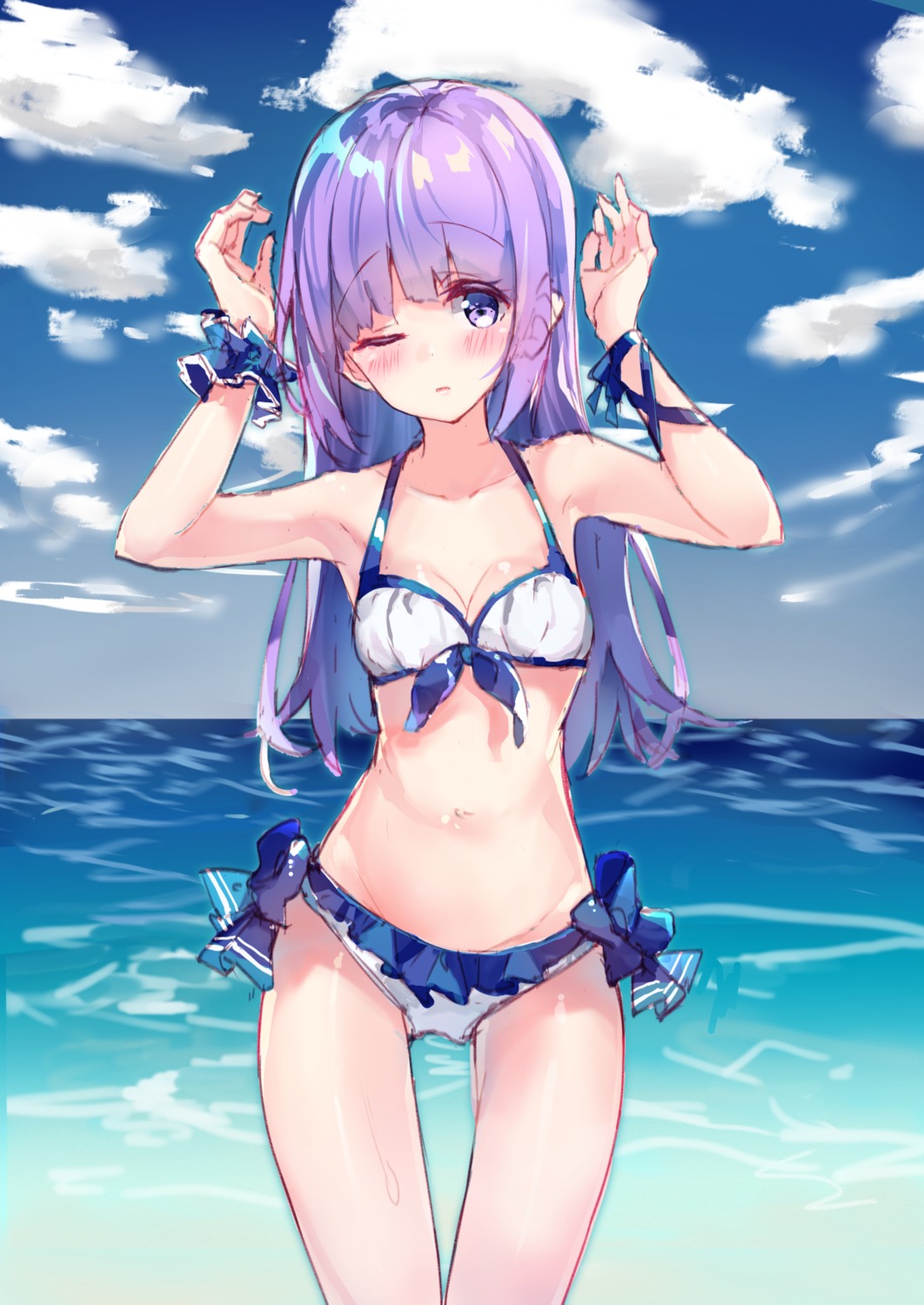 aikatsu!, bikini, cleavage, hikami_sumire, makiss012_ak, swimsuits