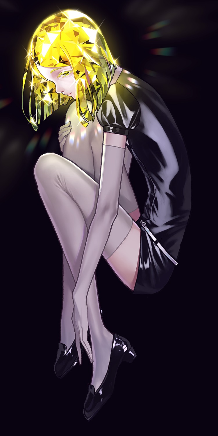 aiko_(artist), heels, houseki_no_kuni, thighhighs, yellow_diamond