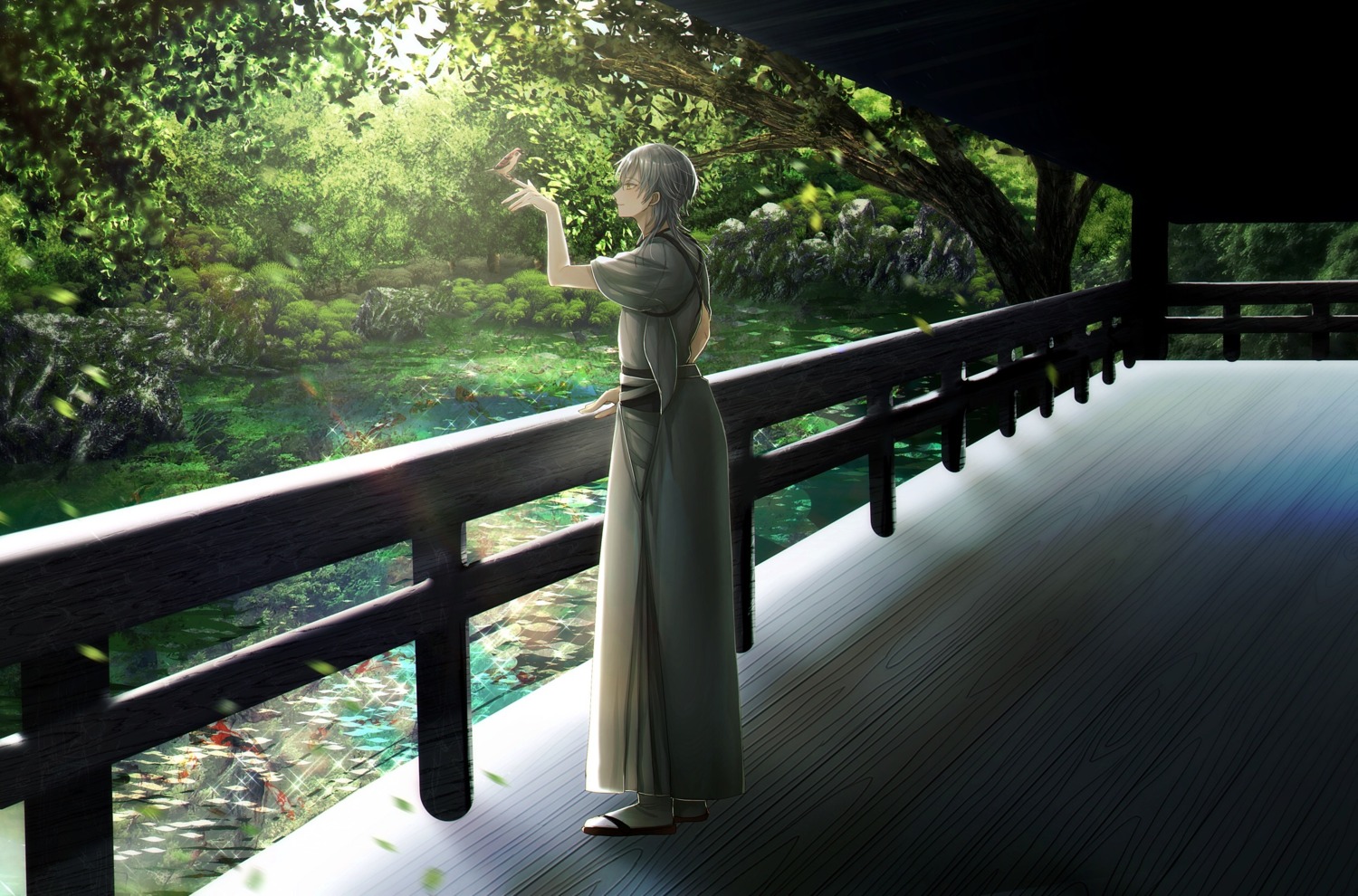 abandon_ranka, japanese_clothes, male, touken_ranbu, tsurumaru_kuninaga