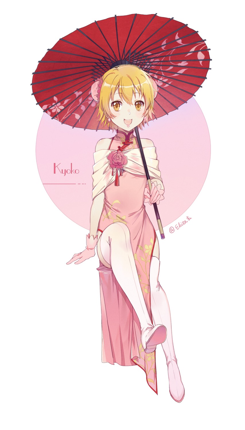 chinadress, ekita_xuan, katekyo_hitman_reborn!, sasagawa_kyoko, thighhighs, umbrella