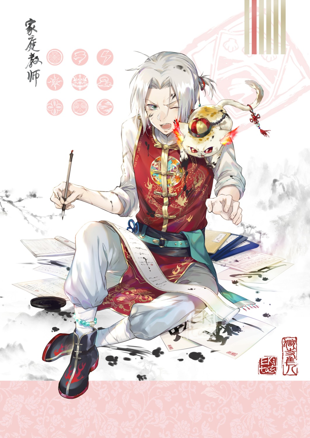 ekita_xuan, gokudera_hayato, katekyo_hitman_reborn!, neko