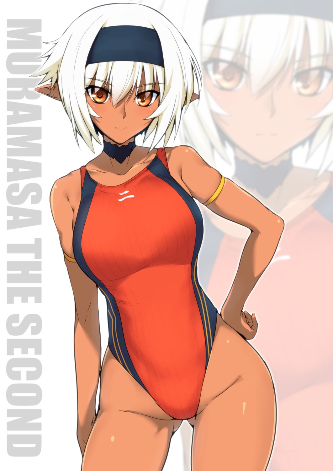 full_metal_daemon_muramasa, halcon, nisei_muramasa, pointy_ears, swimsuits