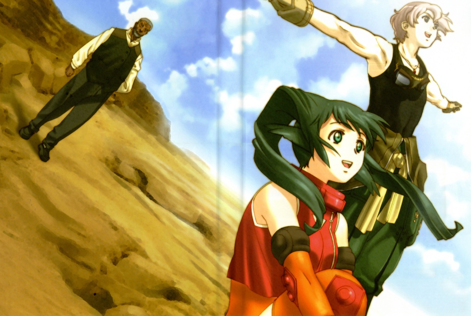crease, hamakawa_shuujirou, joseph, leotard, megane, solty_rei, solty_revant, will_(solty_rei)