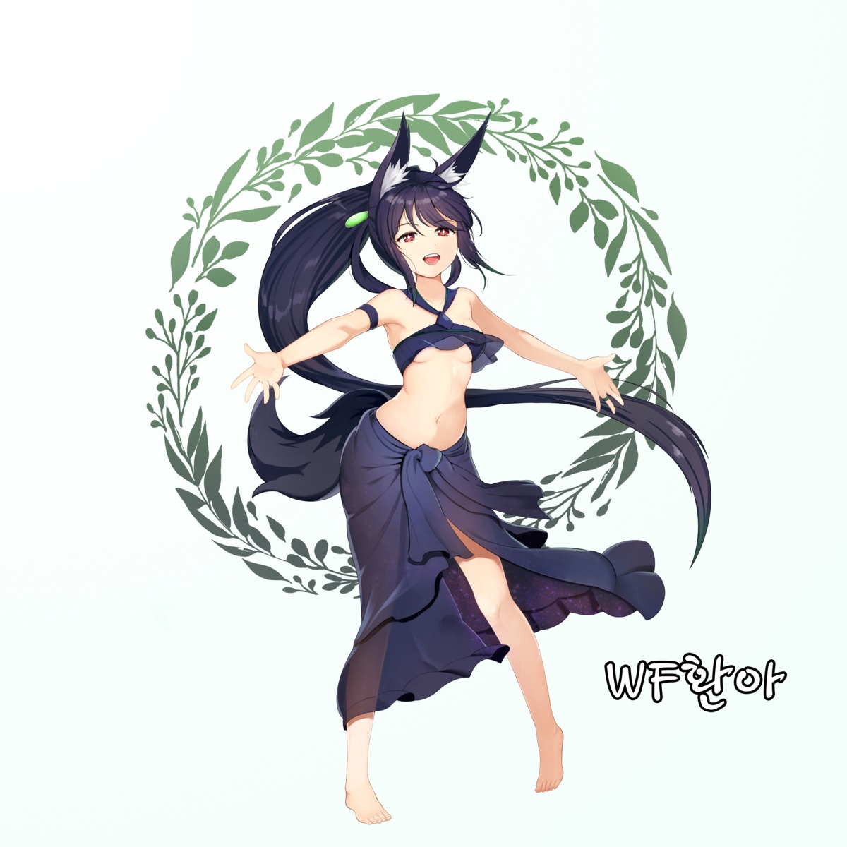 animal_ears, bikini_top, dopamine70, mabinogi, swimsuits, tail, underboob