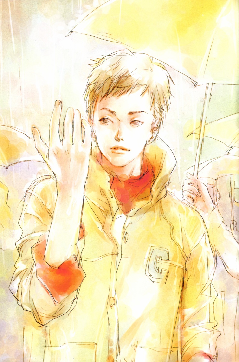 male, rain