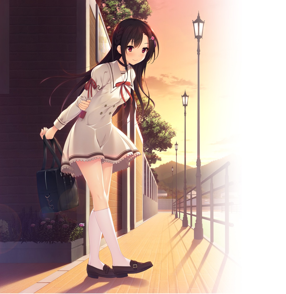 kanojo_to_ore_no_koisome_dousei, kinugasa_yuuichi, kujikawa_miyabi, seifuku, tokohana