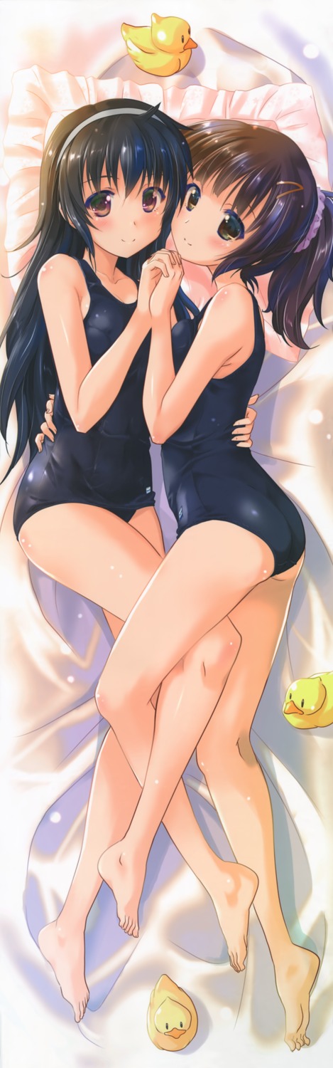 ass, dakimakura, komatsu_e-ji, school_swimsuit, swimsuits