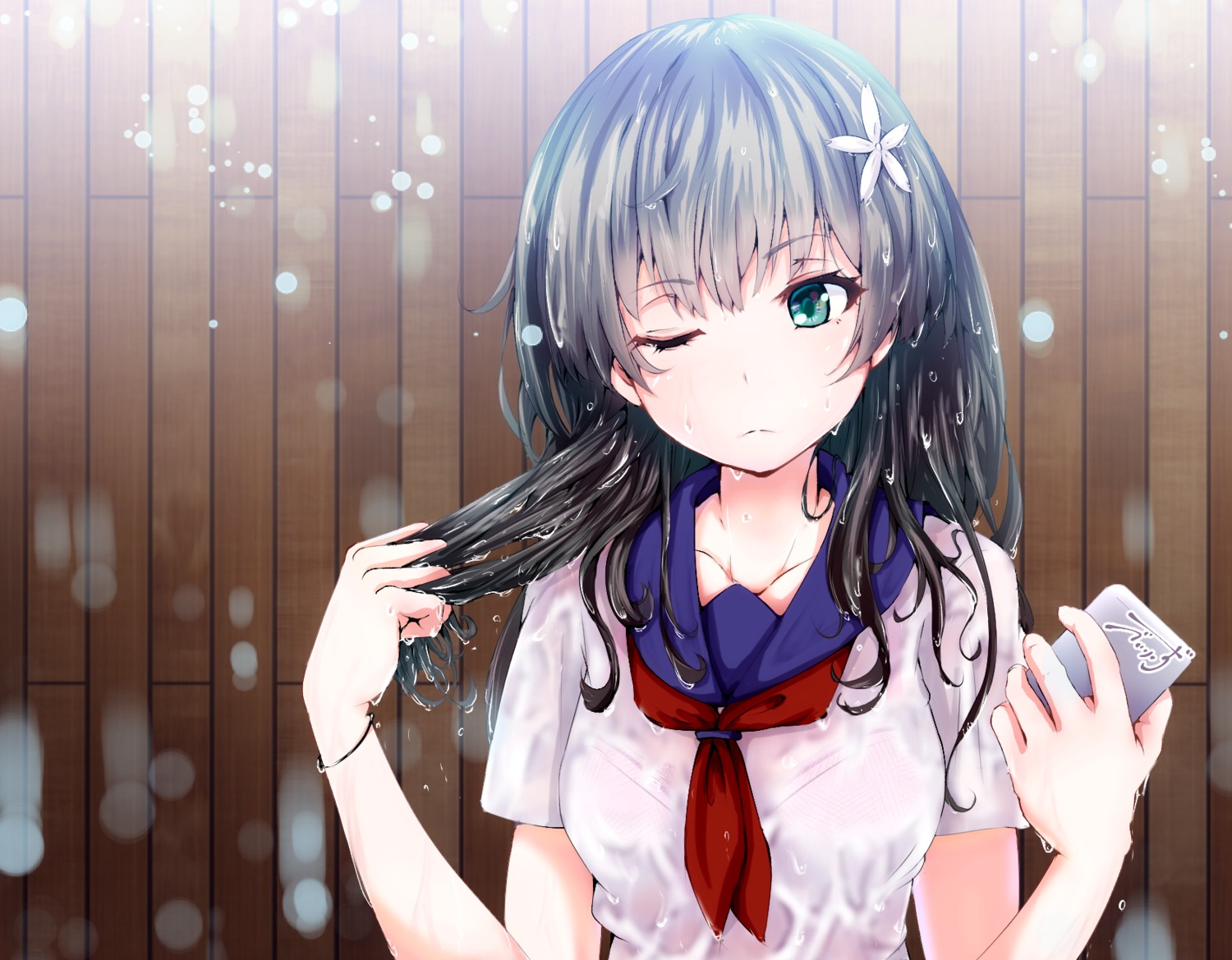 bra, saten_ruiko, see_through, seifuku, toaru_kagaku_no_railgun, toaru_majutsu_no_index, tranquillity650, wet_clothes