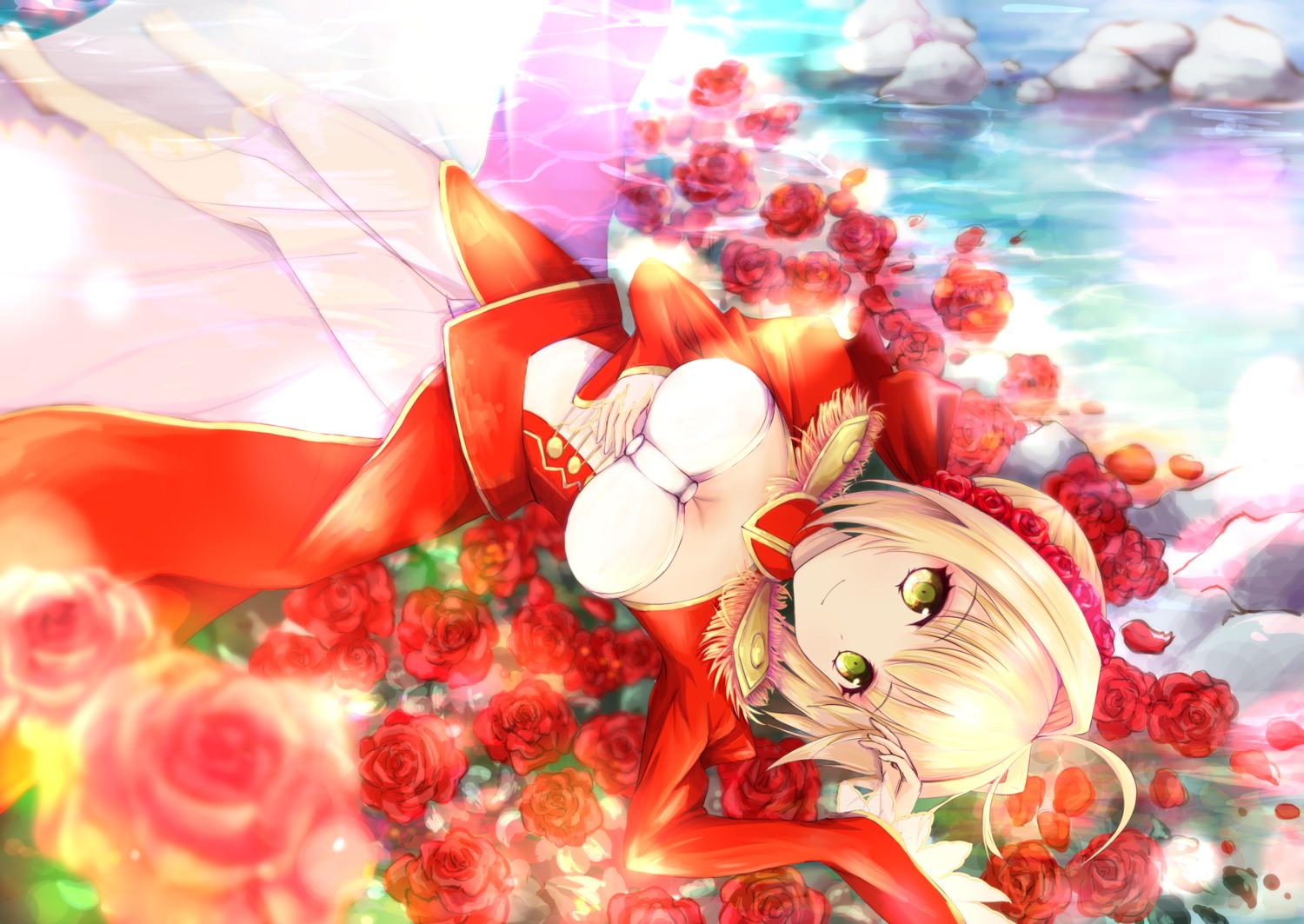 cleavage, fate/extra, fate/grand_order, fate/stay_night, kiki_(artist), nero_claudius_(fate), pantsu, see_through