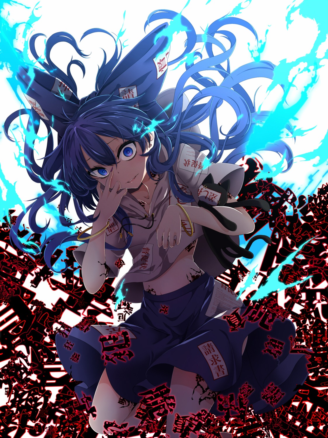rihito_(usazukin), tattoo, touhou, yorigami_shion