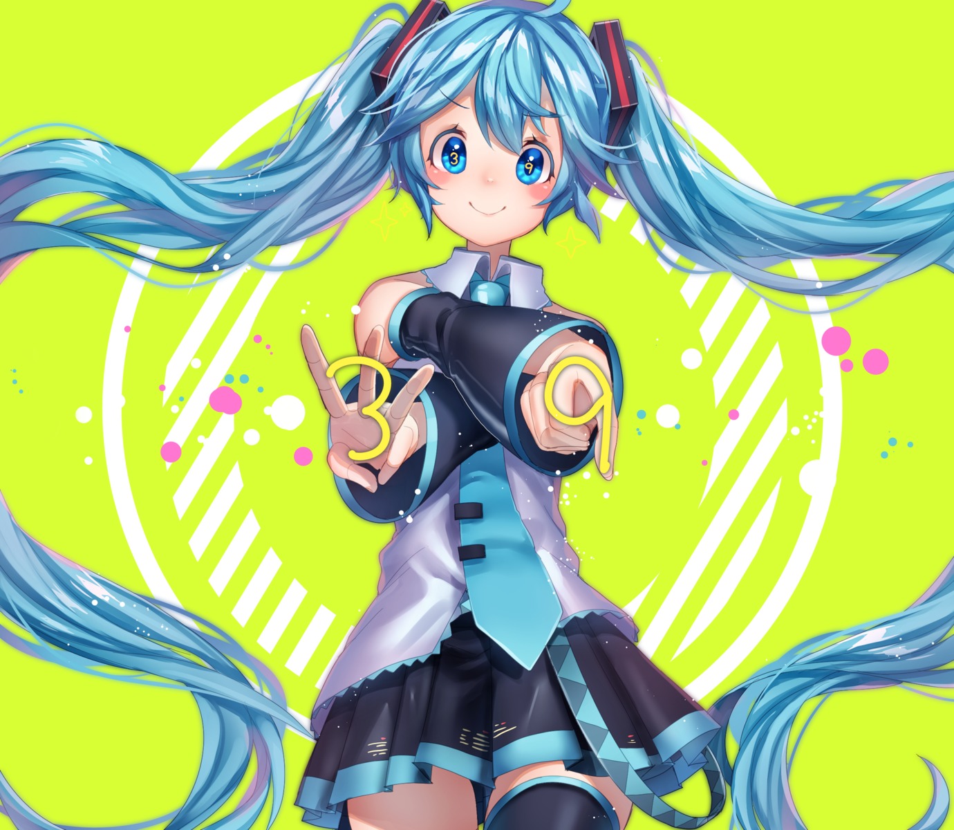 hatsune_miku, komadori_ui, seifuku, thighhighs, vocaloid