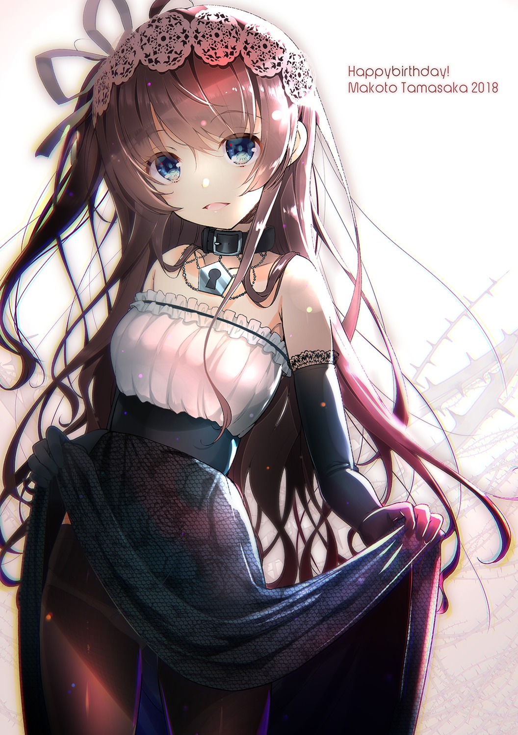 akahito, dress, pantsu, pantyhose, skirt_lift, tamasaka_makoto, tokyo_7th_sisters