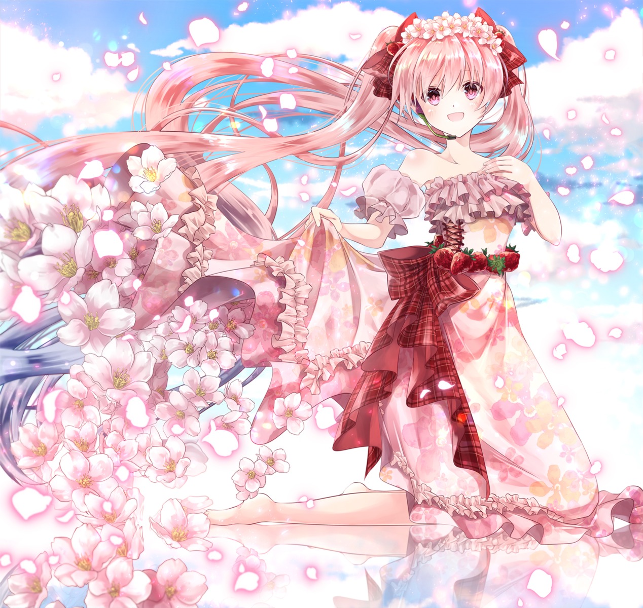 dress, hatsune_miku, iroha_(shiki), sakura_miku, vocaloid