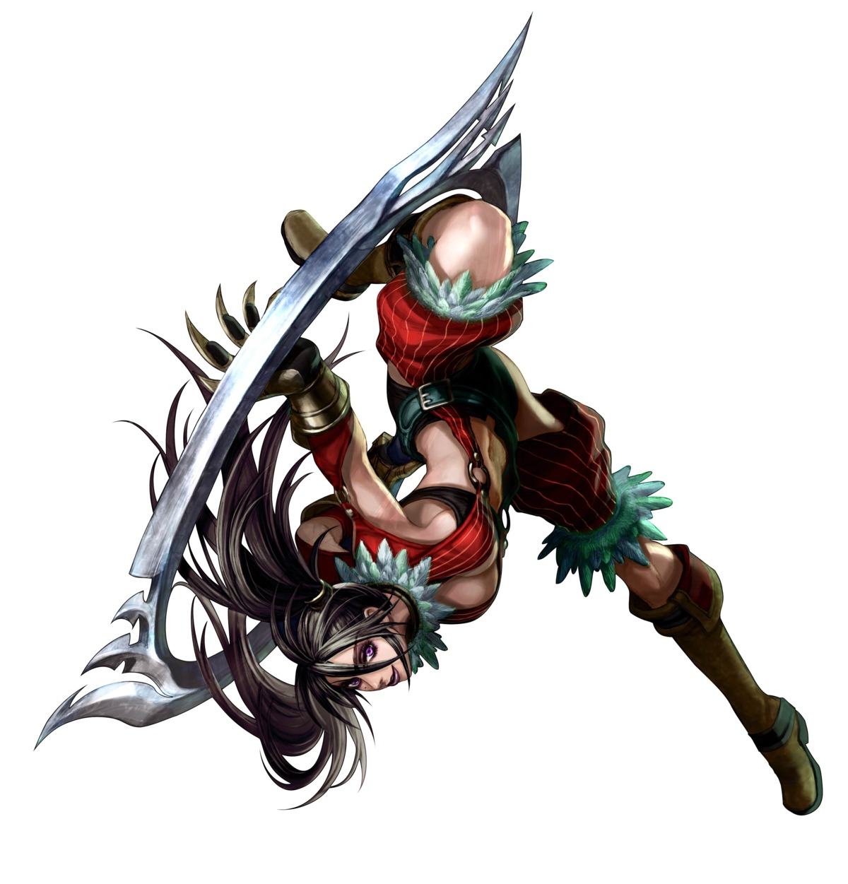 cleavage, no_bra, soul_calibur, soul_calibur_iv, tira, weapon