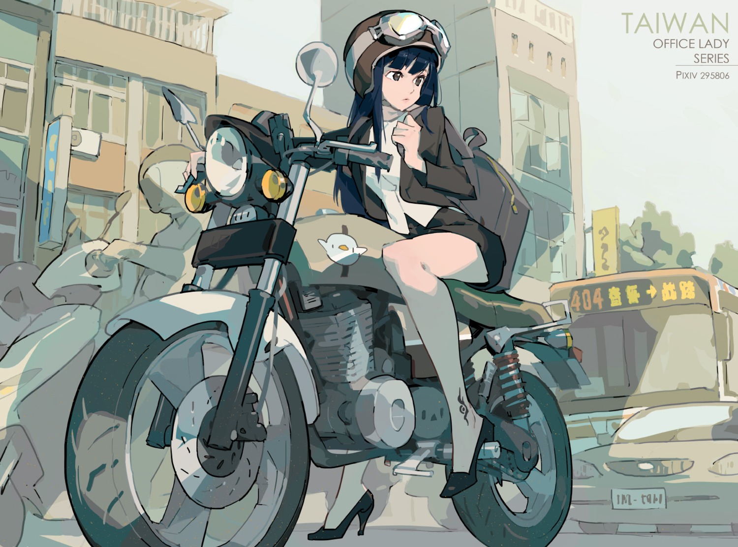business_suit, heels, tattoo, tennohi