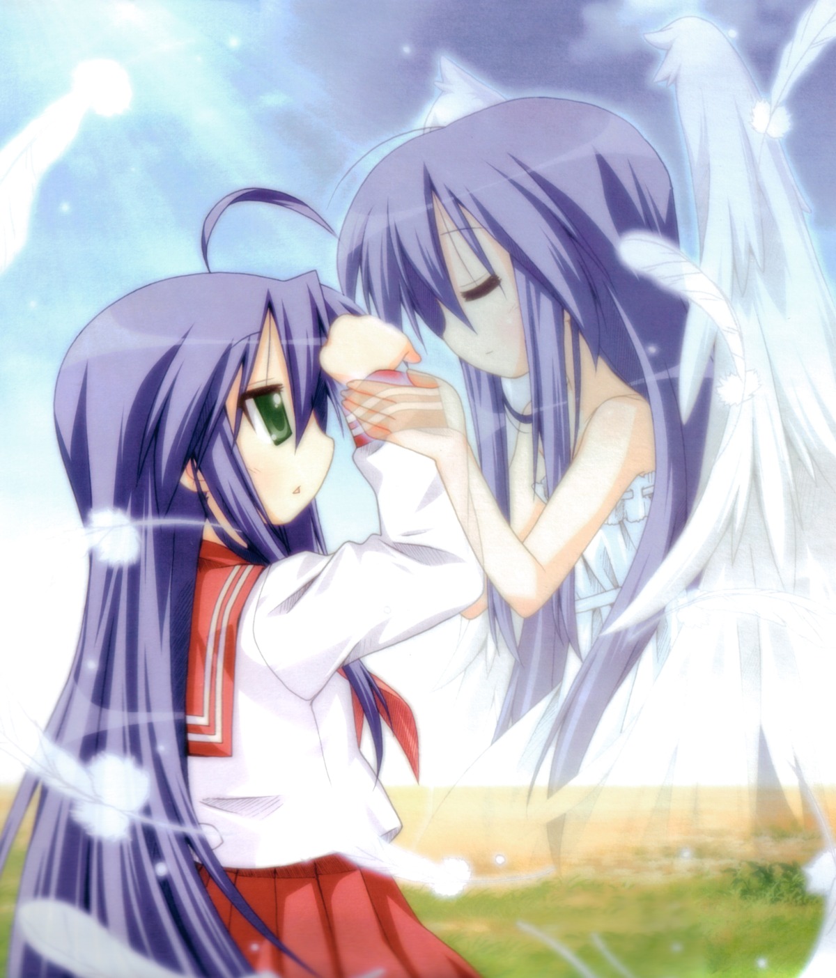 angel, izumi_kanata, izumi_konata, lucky_star, wings, yoshimizu_kagami