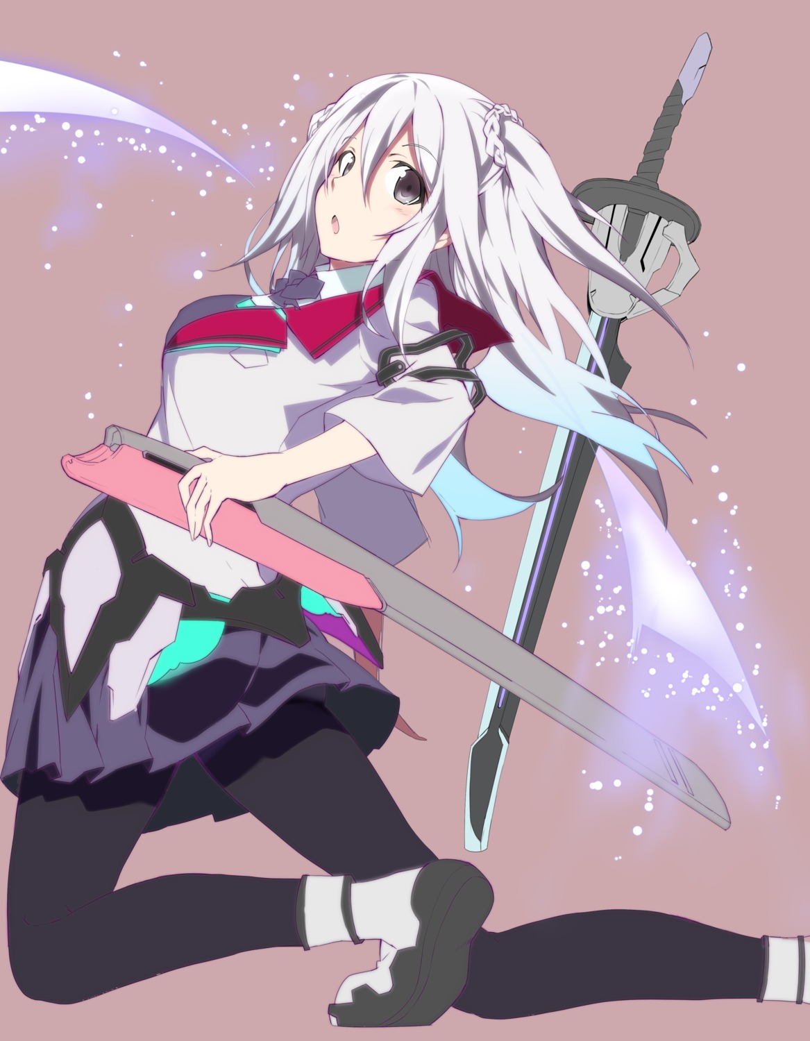 gakusentoshi_asterisk, okiura, pantyhose, seifuku, sword, toudou_kirin