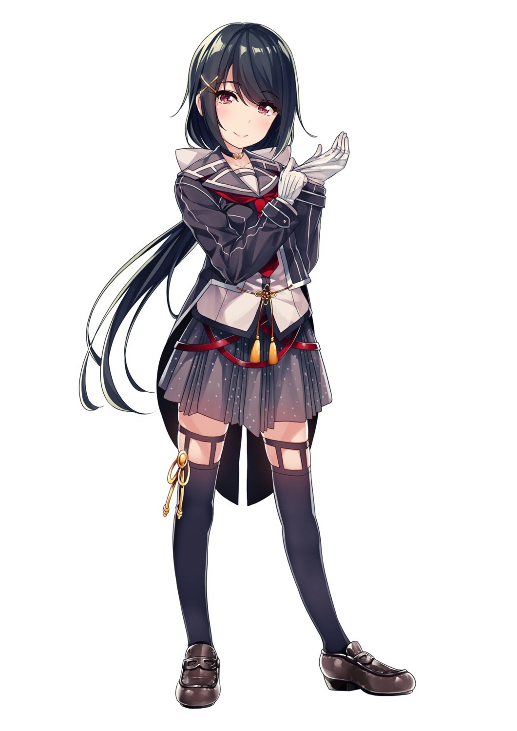 onsen_musume, seifuku, thighhighs, yamanokami_satsuki