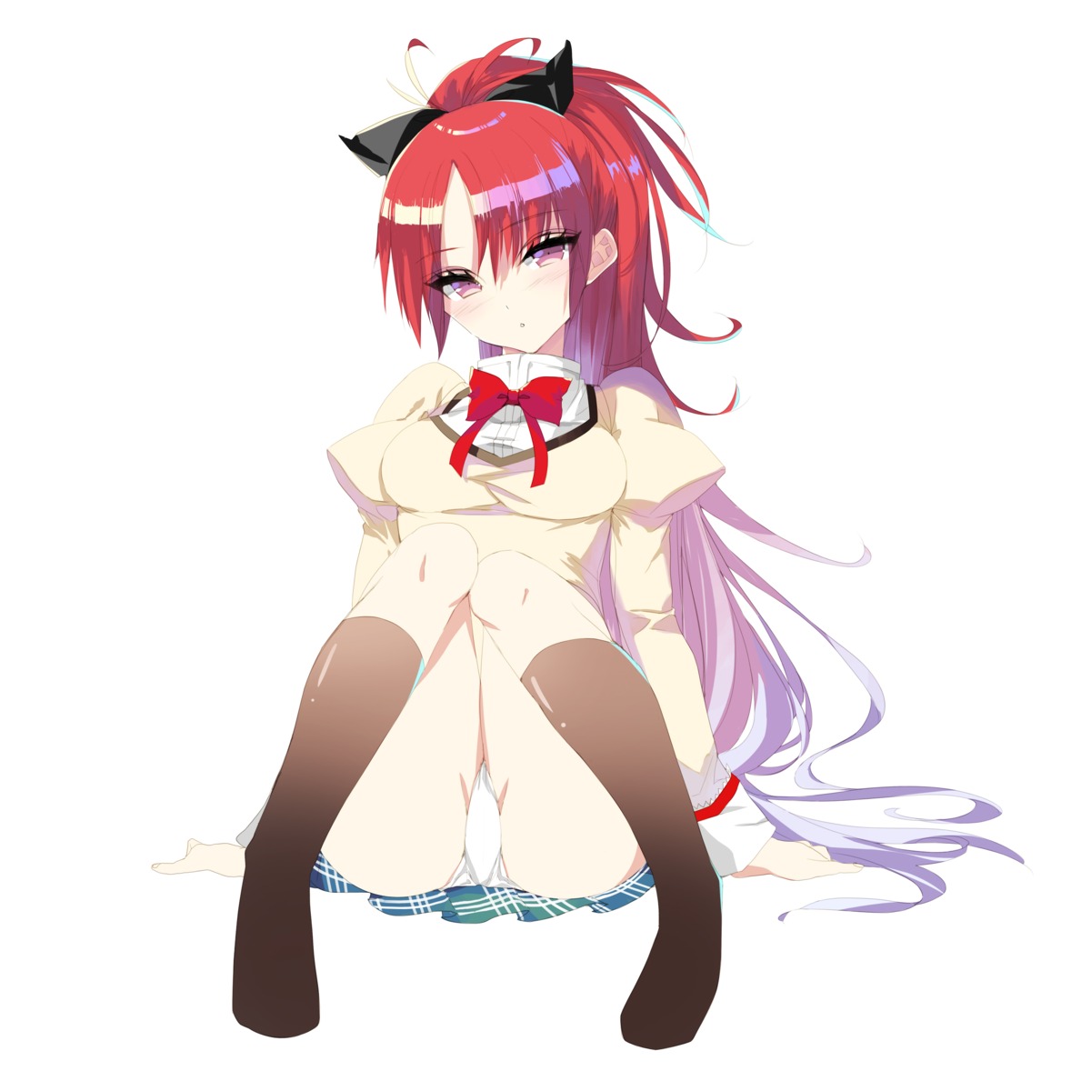 feet, mahou_shoujo_madoka_magica, megane, misteor, pantsu, sakura_kyouko, seifuku