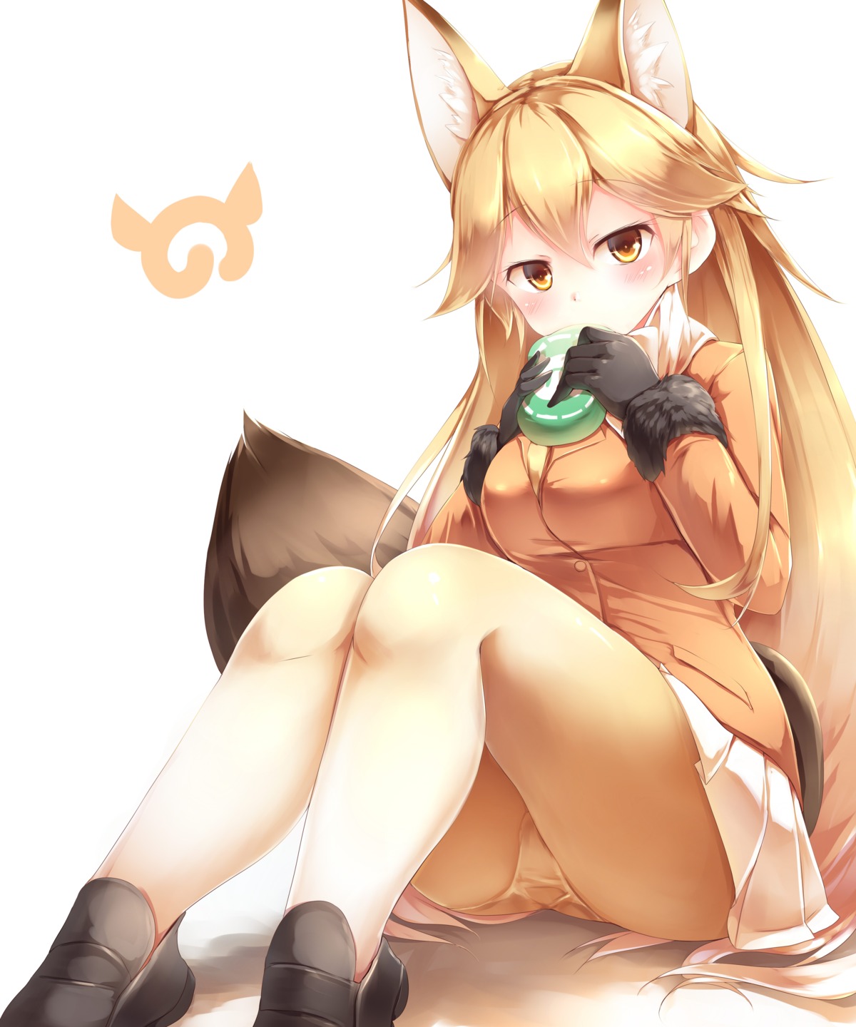 animal_ears, ezo_red_fox, kanzakietc, kemono_friends, kitsune, pantsu, pantyhose, tail