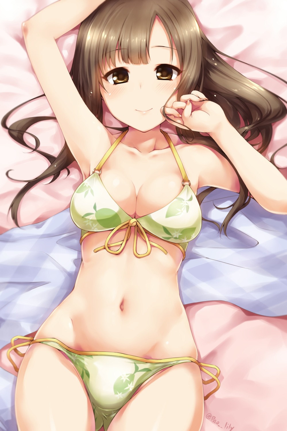 bikini, cleavage, mizumoto_yukari, paopao, swimsuits, the_idolm@ster, the_idolm@ster_cinderella_girls