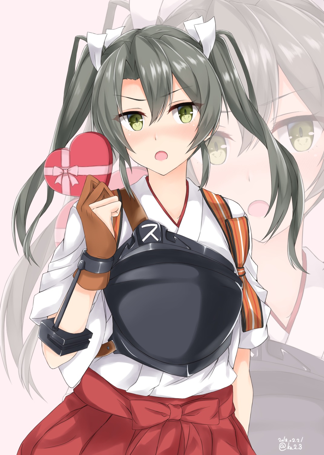 ka_tsumi, kantai_collection, miko, valentine, zuikaku_(kancolle)