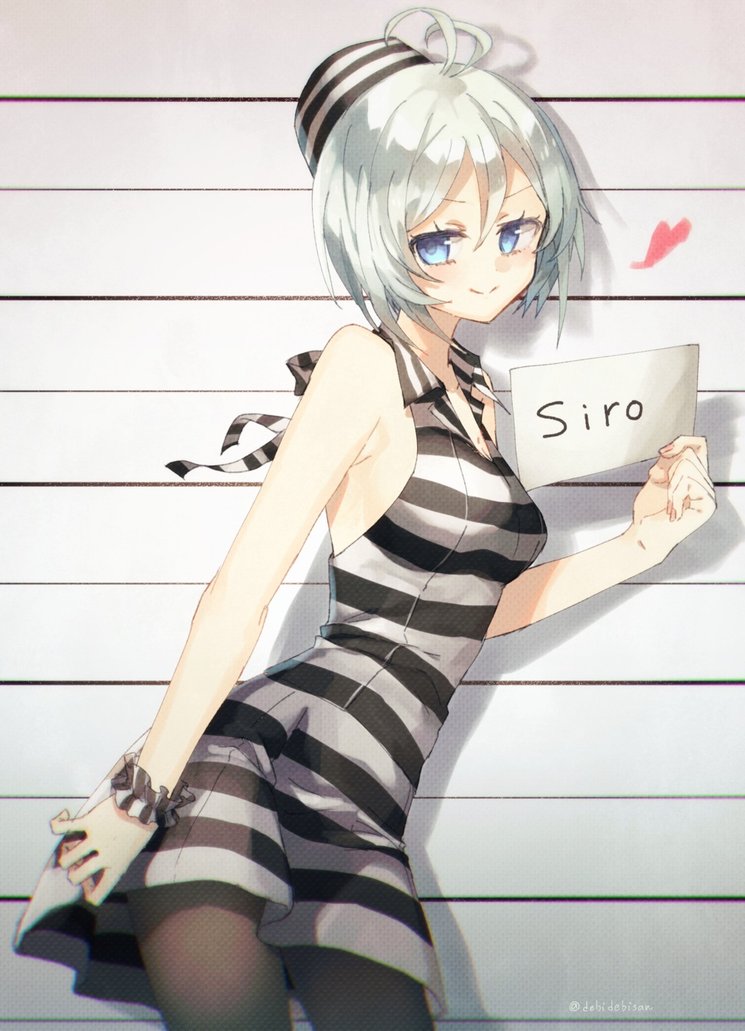 chibirisu, dennou_shoujo_youtuber_shiro, dress, pantyhose, shiro_(dennou_shoujo_youtuber_shiro)