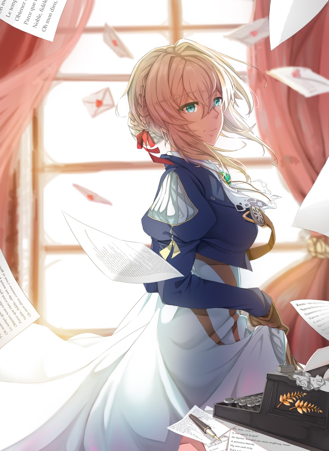 dress, skirt_lift, violet_evergarden, violet_evergarden_(character), zuoteng_lucha