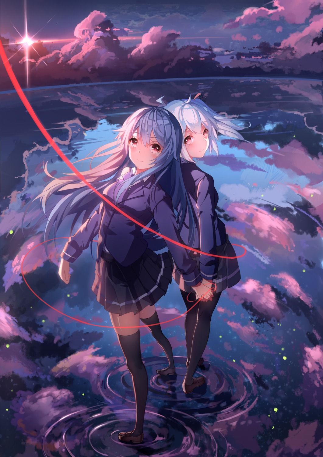 bili_bili_douga, bili_girl_22, bili_girl_33, pantyhose, seifuku, thighhighs, yeluno_meng