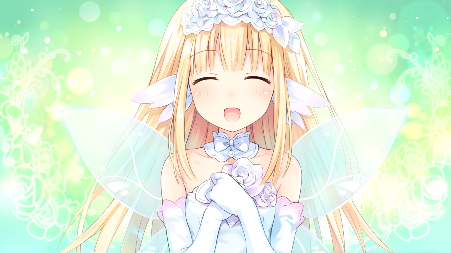 bouquet_(choujigen_game_neptune), choujigen_game_neptune, four_goddesses_online:_cyber_dimension_neptune, game_cg, tsunako, wings