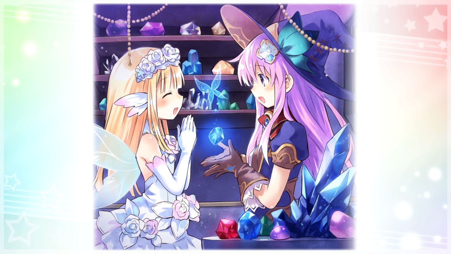 bouquet_(choujigen_game_neptune), choujigen_game_neptune, dress, four_goddesses_online:_cyber_dimension_neptune, game_cg, nepgear, tsunako, wings