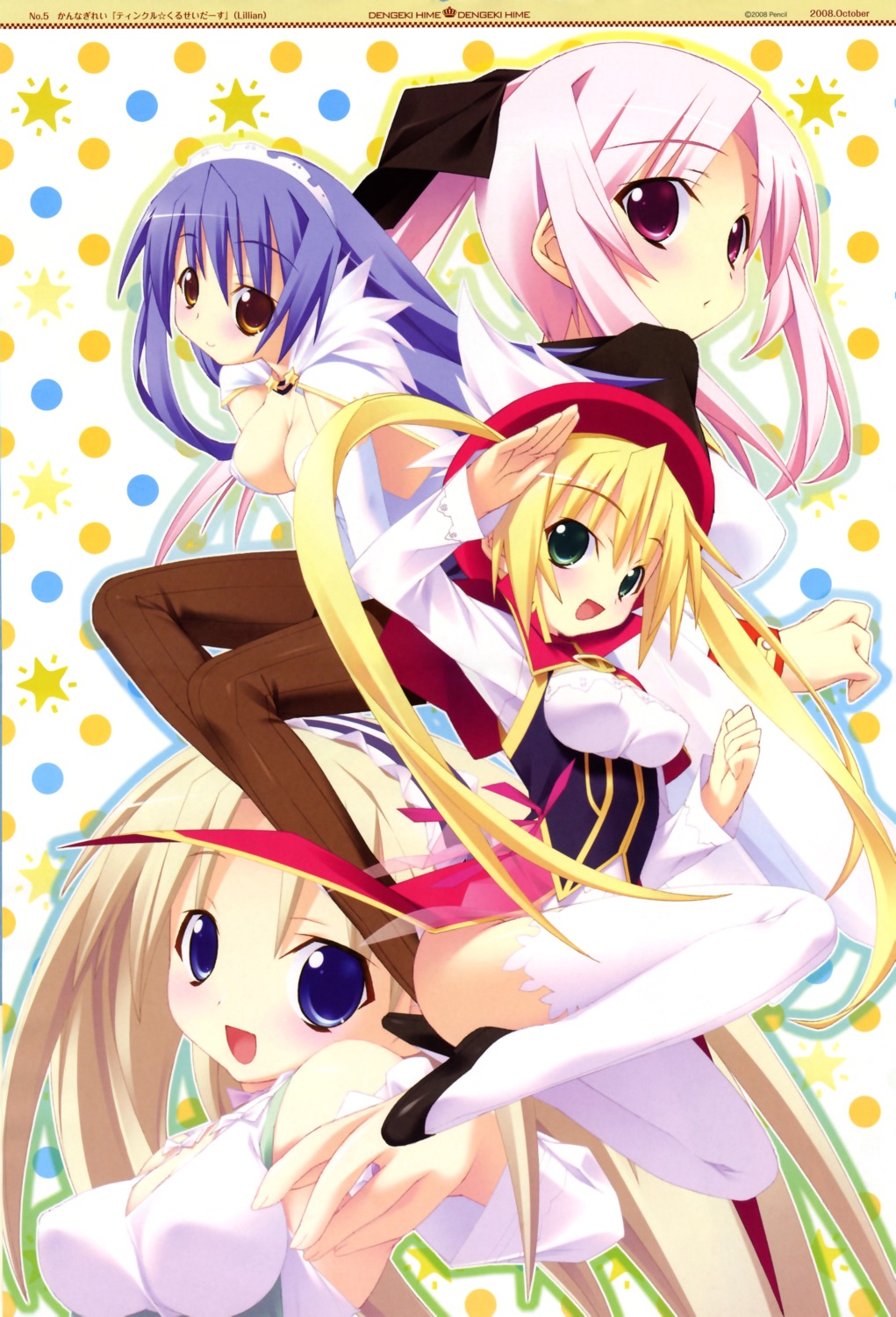 kannagi_rei, kujou_ria, lolotte_rosenkreuz, misa_brigitta_cristelis, twinkle_crusaders, yuugiri_nanaka