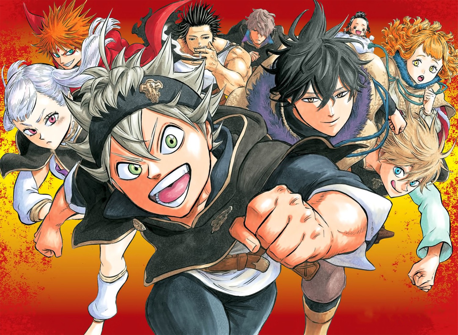 asta_(black_clover), black_clover, charmy_pappiston, gauche_adlai, leopold_vermillion, luck_voltia, magna_swing, mimosa_vermillion, noelle_silva, smoking, yami_sukehiro, yuno_grinberryall