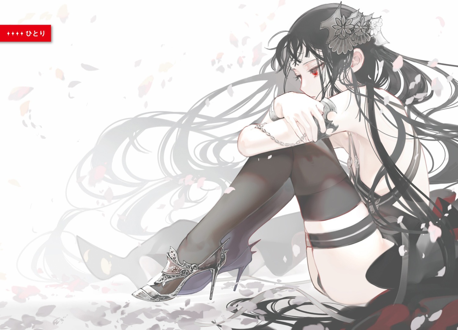 garter, heels, isekai_goumon-hime, no_bra, pantsu, thighhighs, ukai_saki