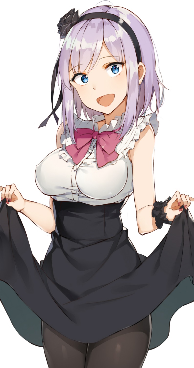 dagashi_kashi, pantyhose, rikoma, shidare_hotaru, skirt_lift