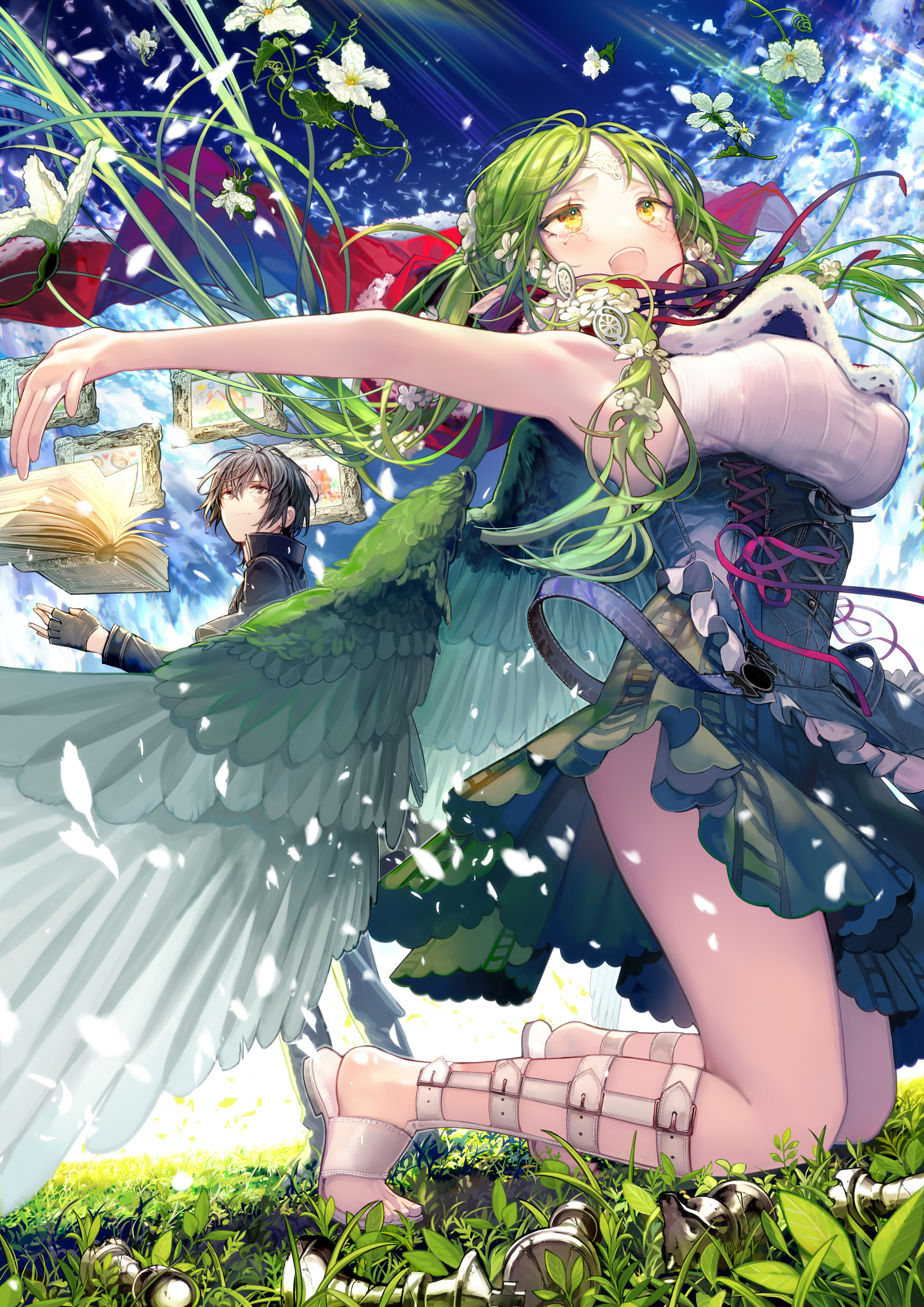 isekai_meikyuu_no_saishinbu_wo_mezasou, pointy_ears, ukai_saki, wings