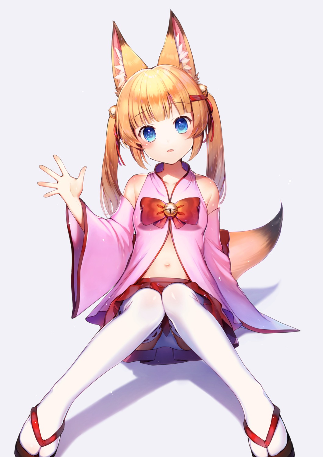 animal_ears, kemomimi_vr_channel, mikoko_(kemomimi_vr_channel), momoshiki_tsubaki, pantsu, tail, thighhighs