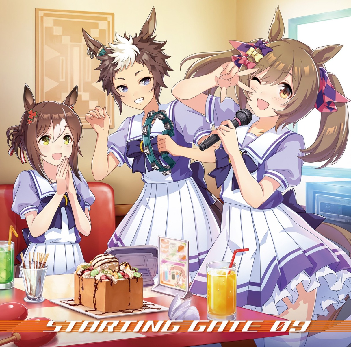 animal_ears, disc_cover, fine_motion_(umamusume), mejiro_ryan_(umamusume), seifuku, smart_falcon_(umamusume), tail, uma_musume_pretty_derby