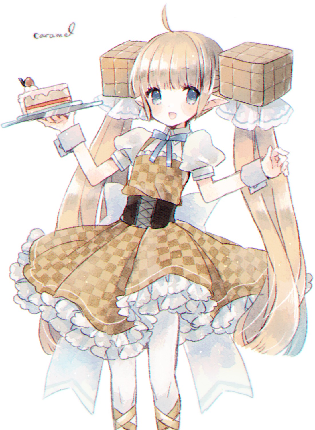 dress, kikka_(kicca_choco), pantyhose, pointy_ears, screening