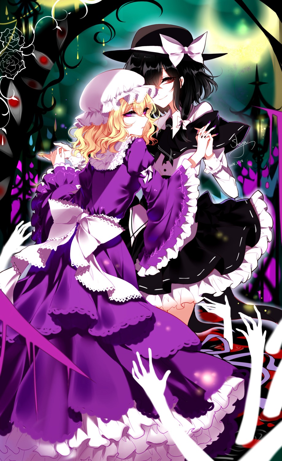 maribel_han, sheya, touhou, usami_renko