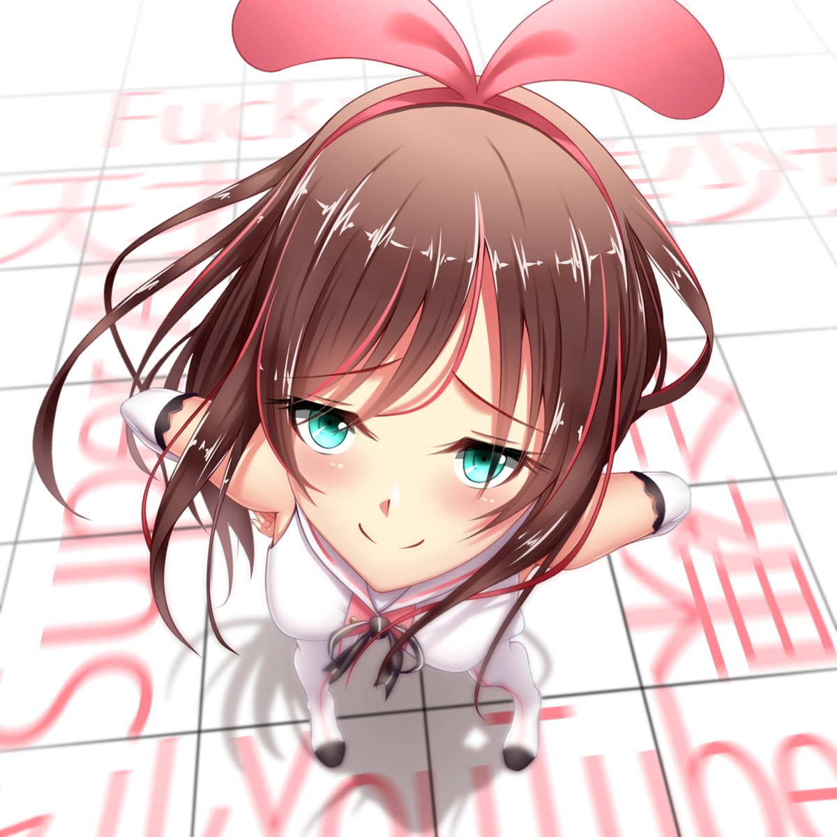 geduan, kizuna_ai, kizuna_ai_inc., pantyhose, seifuku