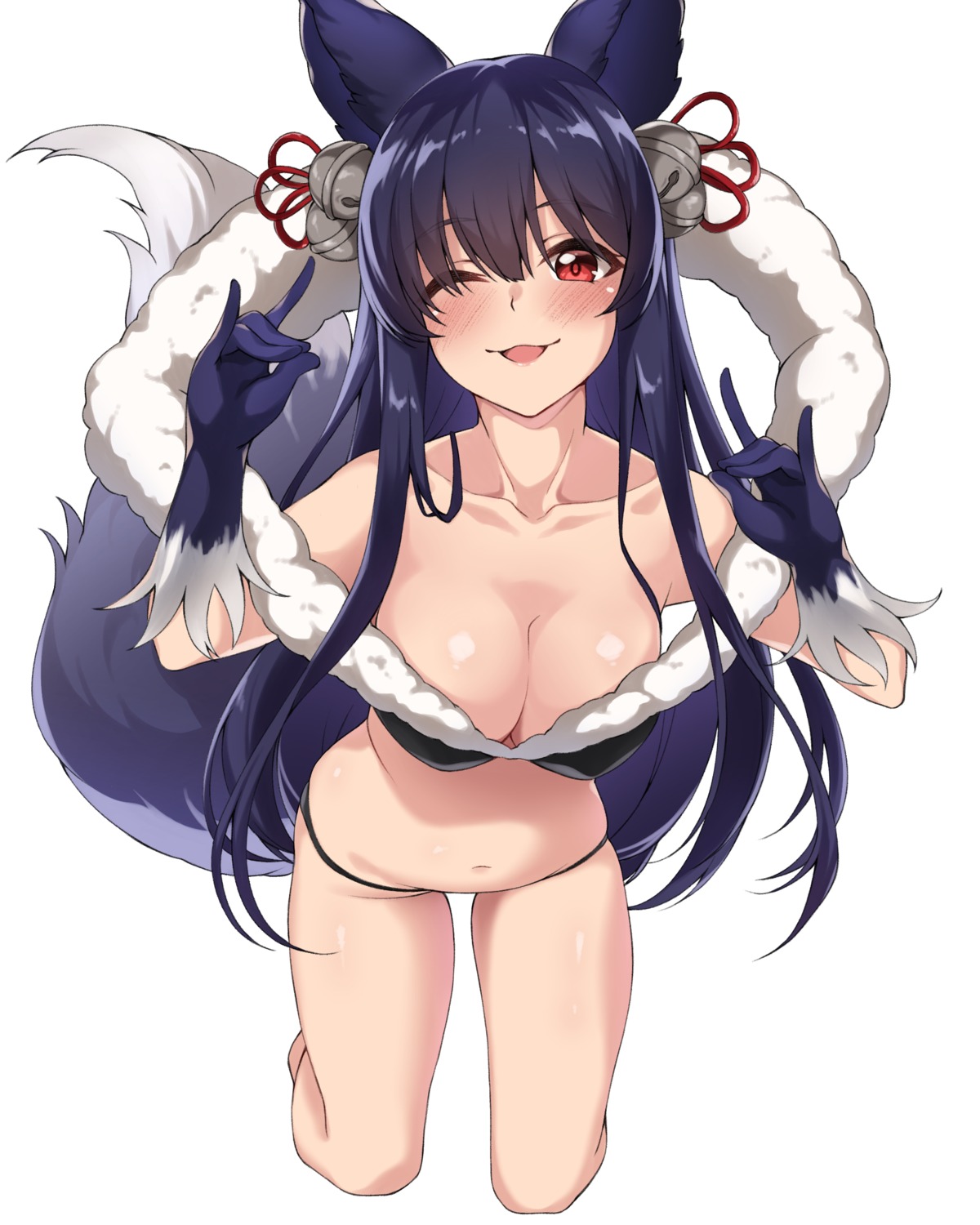 animal_ears, bikini, granblue_fantasy, kitsune, moo_(umineko), swimsuits, tail, yuel_(granblue_fantasy)