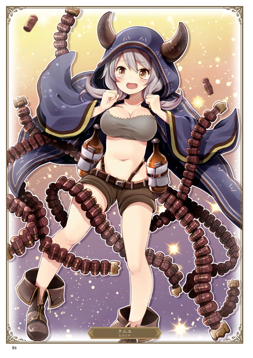 cleavage, granblue_fantasy, hiroichi, horns, kumuyu