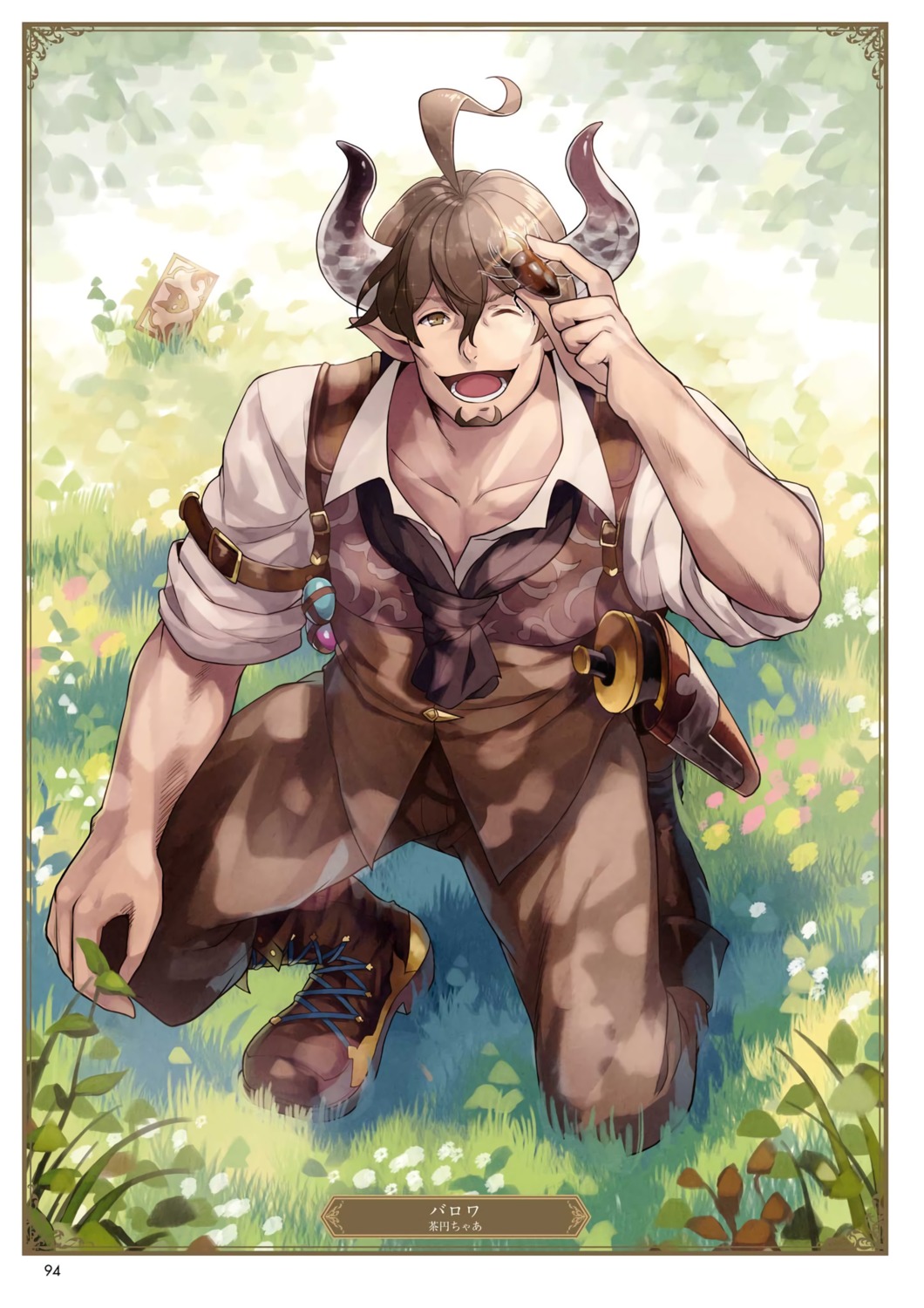 barawa_(granblue_fantasy), chaen_chaa, granblue_fantasy, horns, male, pointy_ears