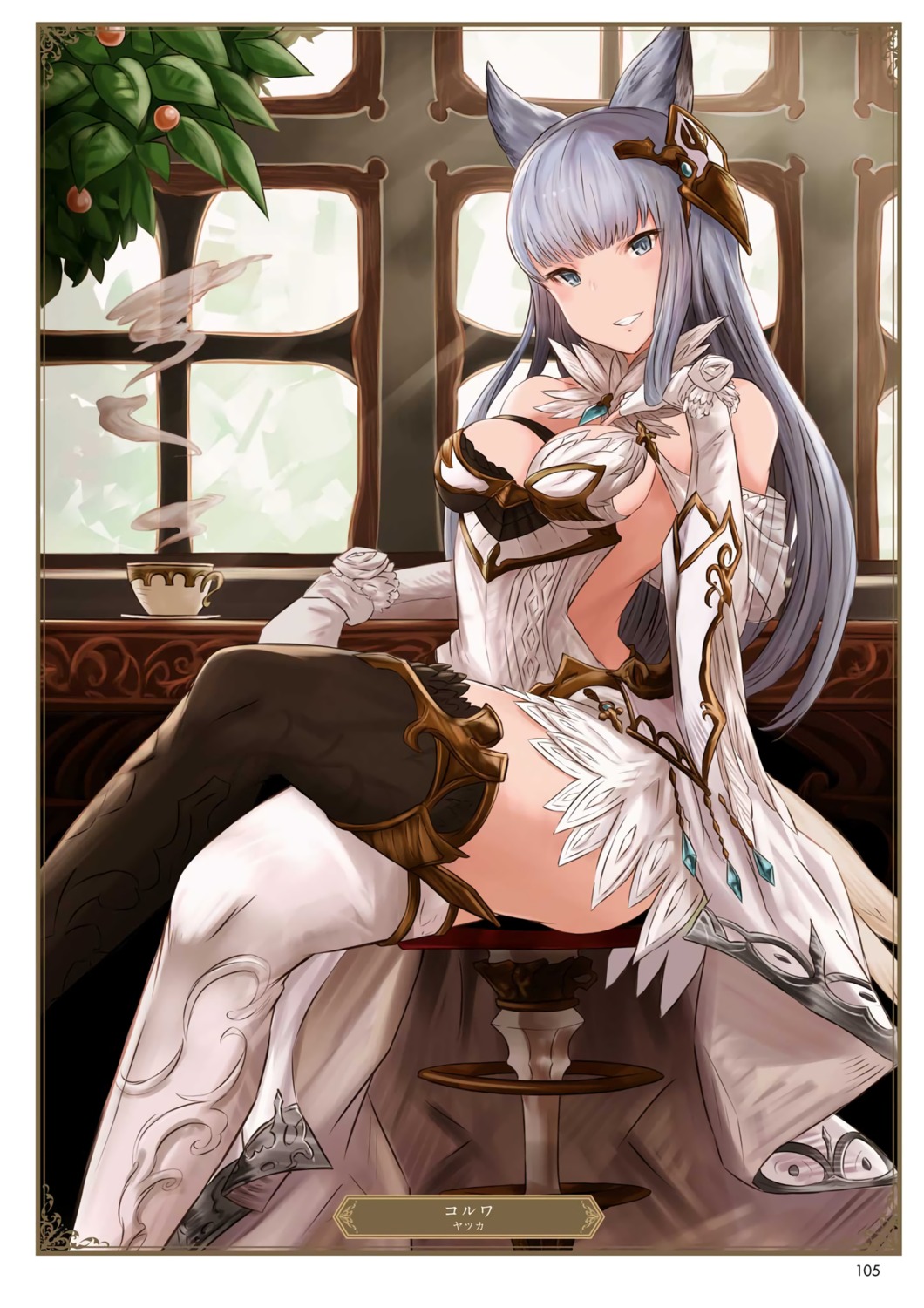animal_ears, cleavage, granblue_fantasy, korwa, thighhighs, yatsuka_(846)