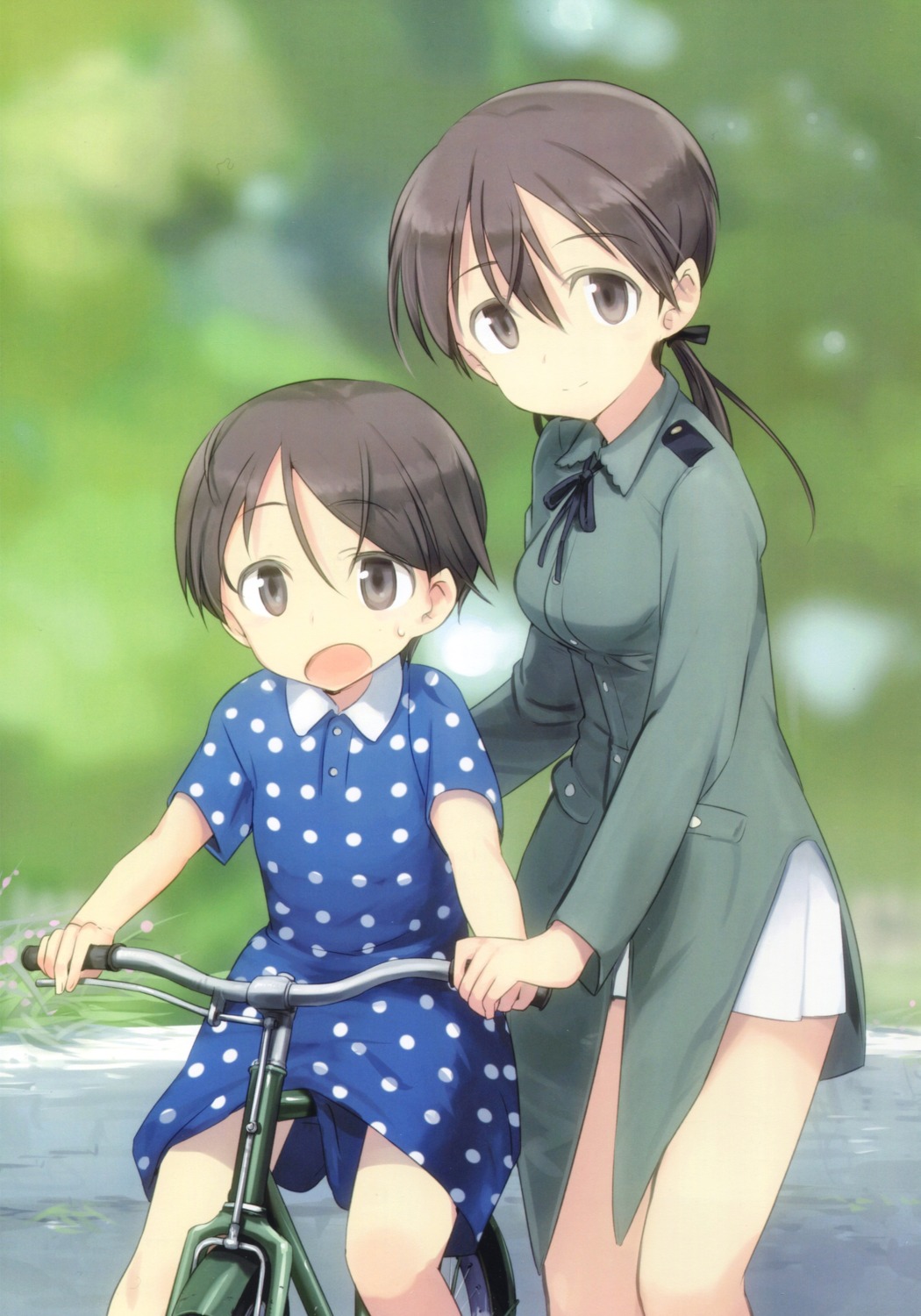 christiane_barkhorn, dress, gertrud_barkhorn, shimada_humikane, strike_witches, uniform