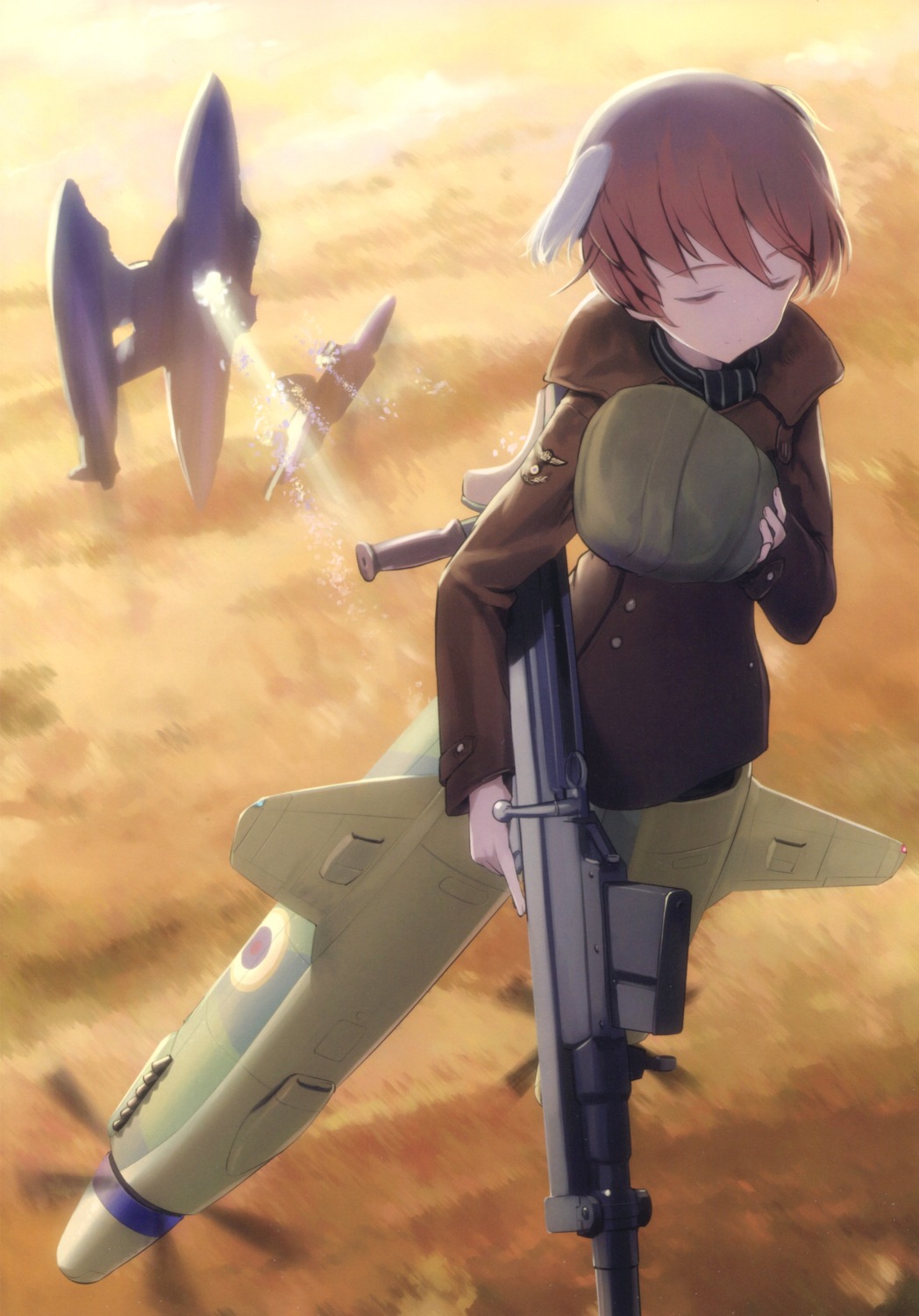 animal_ears, gun, isabelle_du_monceau_de_bergendal, pantyhose, shimada_humikane, strike_witches