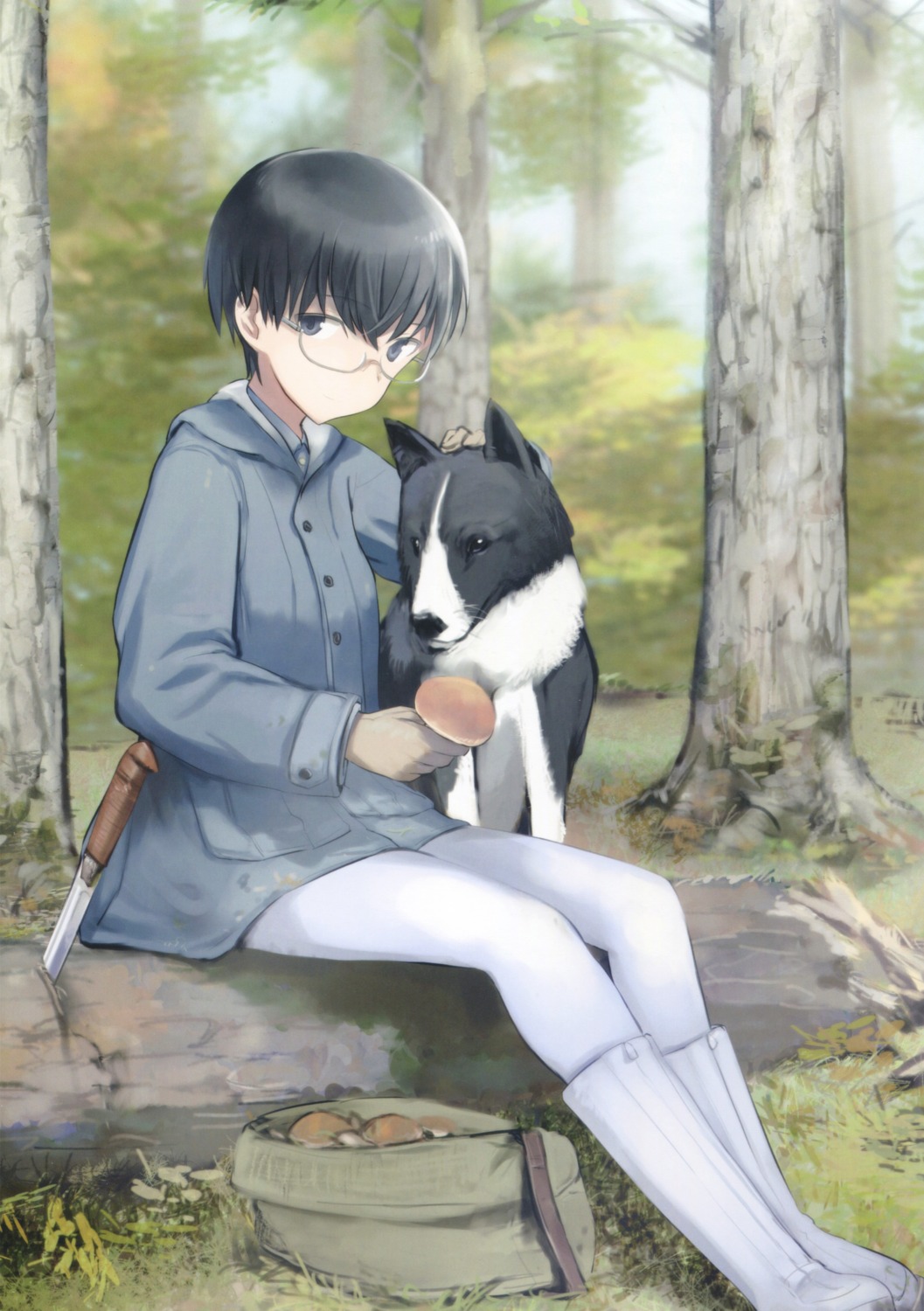 eini_antia_luukkanen, megane, pantyhose, shimada_humikane, strike_witches, weapon