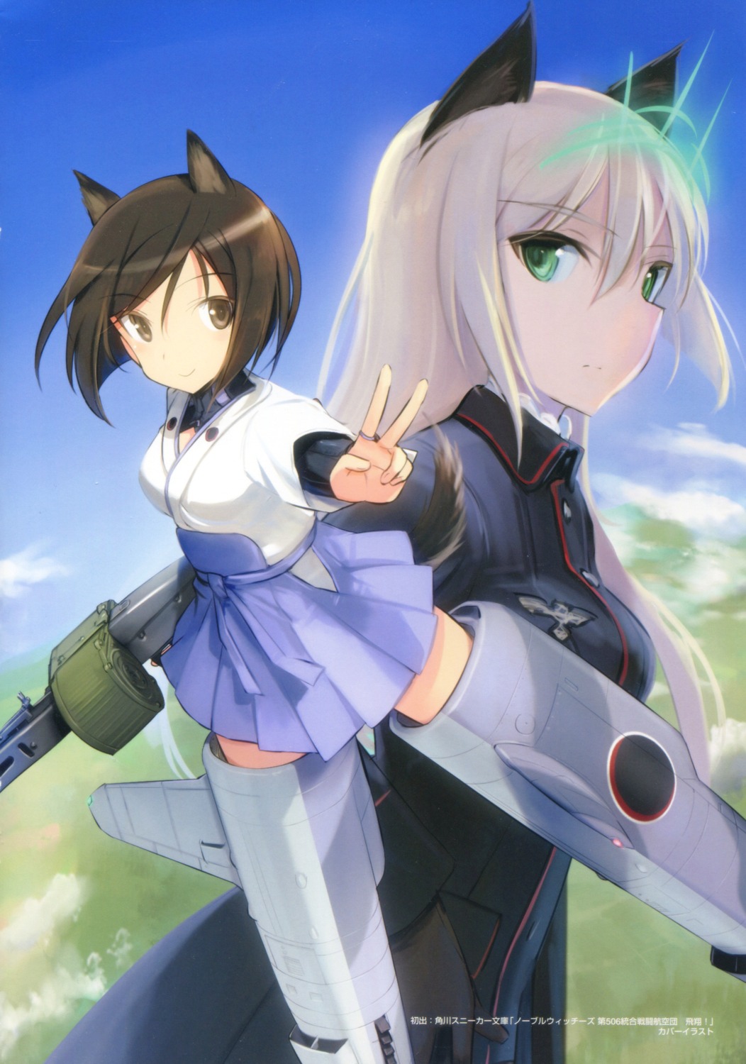 animal_ears, gun, heinrike_prinzessin_zu_sayn-wittgenstein, kuroda_kunika, shimada_humikane, strike_witches, tail, uniform