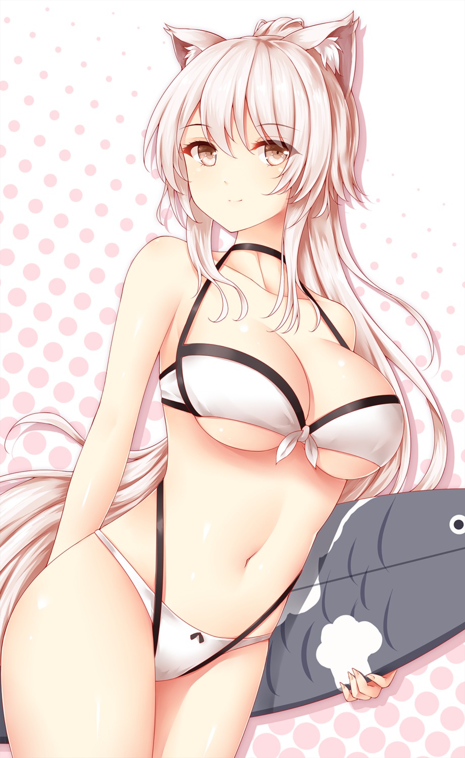 animal_ears, bikini, cleavage, noah_fantasy, swimsuits, underboob, wsman